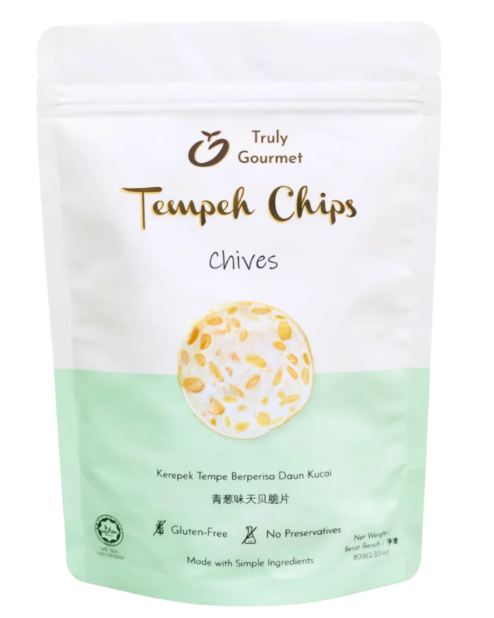 Chives tempeh chips