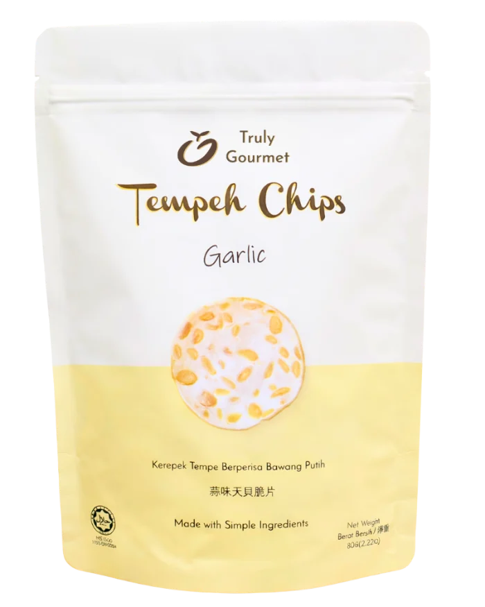 Garlic tempeh chips